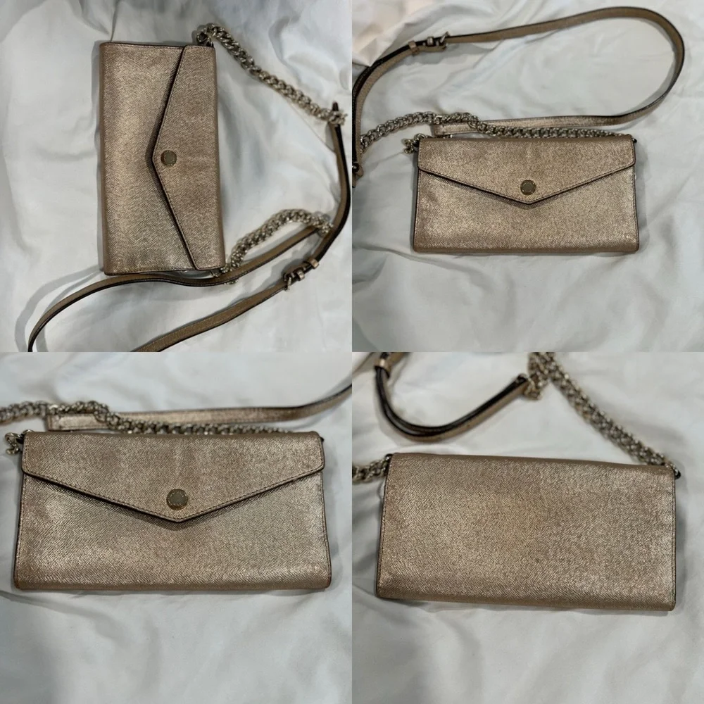 Wallet Gold Crossbody Bag - Picture 3 of 15